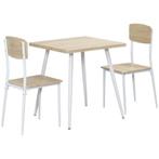Eetset -- Natuurlijke houtkleur – Wit, Ophalen of Verzenden, Nieuw, Modern
