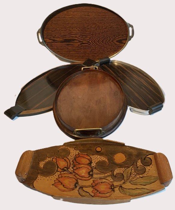 KMD Daalderop e.a. - Dienblad (5) - Hout en metaal, Antiek en Kunst, Curiosa en Brocante