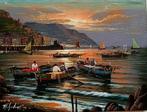 Mario Galanti (XX) - Tramonto ad Amalfi