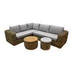 Sumatra XL hoek loungeset 4-delig naturel rotan, Tuin en Terras, Tuinsets en Loungesets, Ophalen of Verzenden, Nieuw