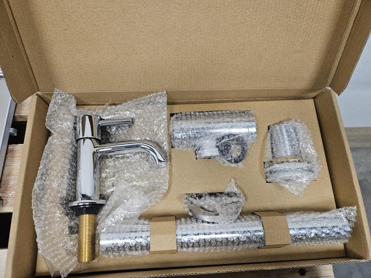 Fonteinkraanset chroom, Doe-het-zelf en Verbouw, Sanitair, Kraan, Nieuw, Chroom, Ophalen of Verzenden