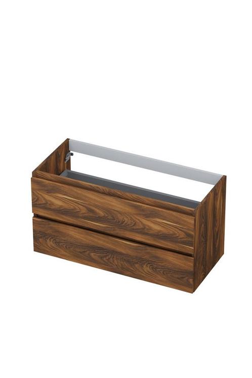Onderkast INK 2 laden greeploos met houten keerlijst 100 cm, Doe-het-zelf en Verbouw, Sanitair, Bad, Nieuw, Ophalen of Verzenden