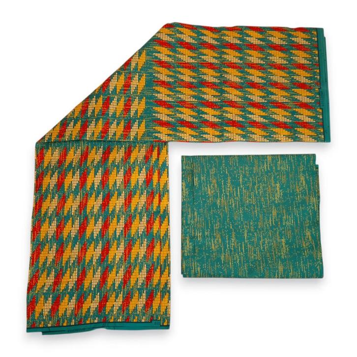 Afrikaanse stof - Two-Tone print Polycotton - 6 yard Combina, Hobby en Vrije tijd, Stoffen en Lappen, Nieuw, Ophalen of Verzenden