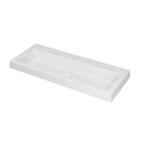 DOCK Wastafel in polystone van kwarts | 100 x 40 x 6, Verzenden, Nieuw, Wastafelkast