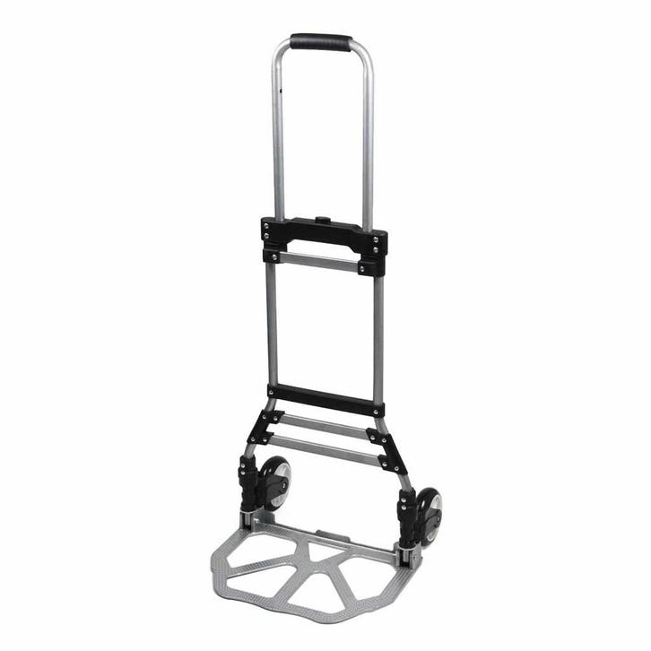 Opvouwbare steekwagen, lvm. 90 kg  -  Grijs  -  Aluminium  -, Zakelijke goederen, Kantoor en Winkelinrichting | Magazijn, Stelling en Opslag