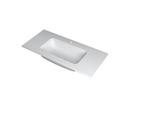 FAKTOR Wastafel in polystone | 100 x 45 x 1,5 wasbak midden, Huis en Inrichting, Verzenden, Nieuw, Wastafelkast