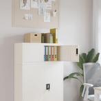 vidaXL Archiefkast 90x40x40 cm staal wit, Huis en Inrichting, Kasten | Roldeurkasten en Archiefkasten, Verzenden, Nieuw