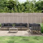 vidaXL 8-delige Loungeset met kussens poly rattan, Verzenden, Nieuw, Rotan, Loungeset