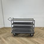 Zwartwoud Magazijn plateauwagen 4 plateaus met 2 zwenkwielen, Ophalen of Verzenden