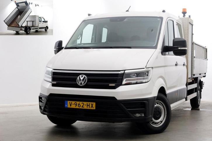 Volkswagen Crafter 35 2.0 TDI 140pk E6 D.C. Highline Kipper, Auto's, Bestelauto's, Dealer onderhouden, Lease, Handgeschakeld, Wit
