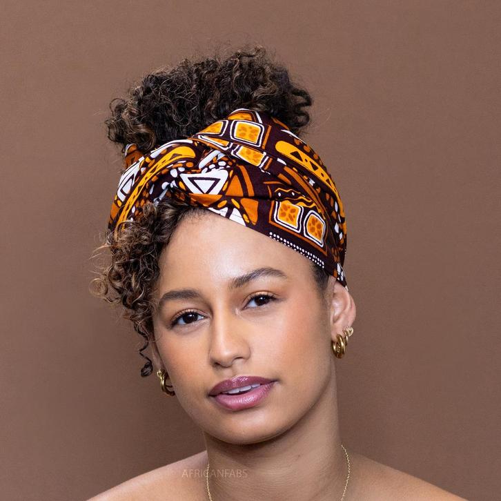Afrikaanse Bruine / patronen Bogolan - headwrap, Kleding | Dames, Hoeden en Petten, Nieuw, Ophalen of Verzenden
