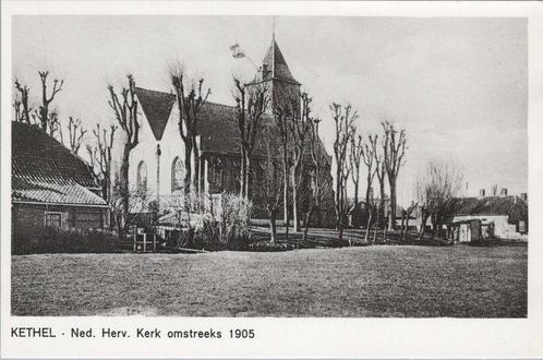 KETHEL - Ned. Herv. Kerk omstreeks 1905, Verzamelen, Ansichtkaarten | Nederland, Verzenden