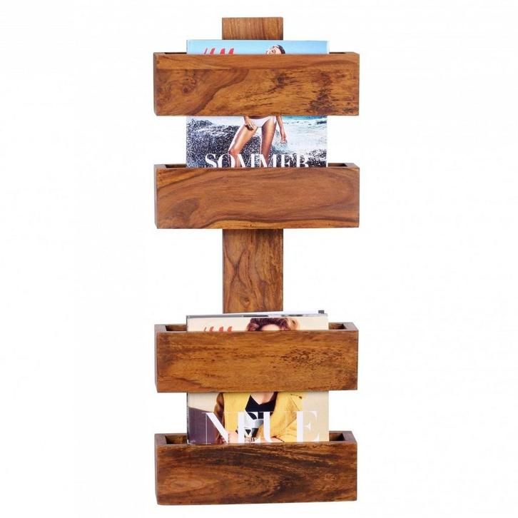 Sky Style Mumbai Lectuurbak Staand Donkerbruin, Huis en Inrichting, Woonaccessoires | Krantenbakken en Lectuurbakken, Ophalen of Verzenden