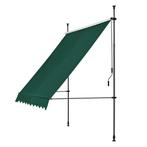 Klem zonwering luifel uitschuifbaar donkergroen 400x120 cm, Tuin en Terras, Zonneschermen, Verzenden, Nieuw