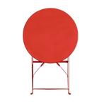 Bolero ronde stalen opklapbare tafel rood 59,5cm, Zakelijke goederen, Horeca | Meubilair en Inrichting, Verzenden, Nieuw in verpakking