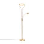 Moderne vloerlamp goud met leesarm incl. LED en dimmer -, Nieuw, Overige materialen, Modern, 150 tot 200 cm