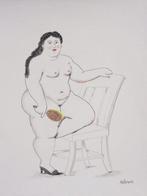 Fernando Botero (1932-2023) - Donna con Specchio, Antiek en Kunst