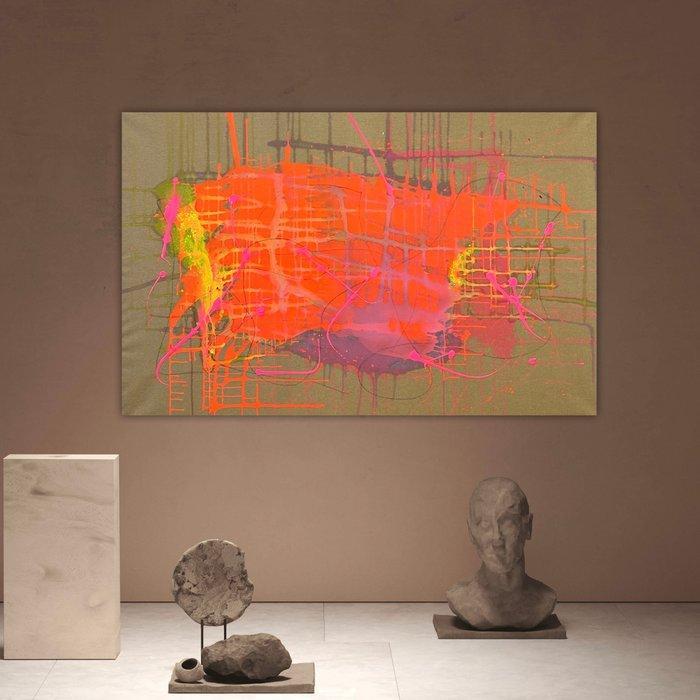 Stefanie Raus - Neon Frequency 1024 XXL, Antiek en Kunst, Kunst | Schilderijen | Modern