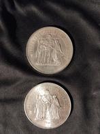 Frankrijk. 50 Francs 1976 et 1977 Hercule (lot de 2 monnaies