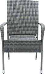 2dekans | Polyrotan Tuinstoelen Yoro - 4-delig - Grijs -, Huis en Inrichting, Stoelen, Ophalen of Verzenden, Gebruikt, Grijs