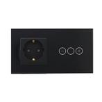 Rome Touch zwart-glas LED dimmer en stopcontact co, Hobby en Vrije tijd, Elektronica-componenten, Ophalen of Verzenden, Nieuw