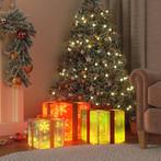 vidaXL Kerstfiguur cadeaudoos 3 st verlicht 64 warmwitte, Verzenden, Nieuw