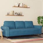 vidaXL Driezitsbank 180 cm fluweel blauw, Huis en Inrichting, Banken | Bankstellen, Verzenden, Stof, 200 tot 250 cm, Driepersoons