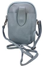 Leren telefoontasje Babyblauw met schouderband, Verzenden, Nieuw