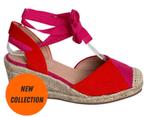 Suedine Orange Pink Sleehak Espadrilles, Kleding | Dames, Schoenen, Lucky Shoes, Nieuw, Ophalen of Verzenden, Espadrilles of Moccasins