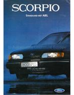 1985 FORD SCORPIO BROCHURE NEDERLANDS, Boeken, Auto's | Folders en Tijdschriften, Nieuw, Ford, Author