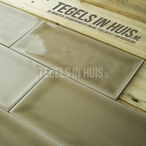 Wandtegel artic handvormlook 10x20cm beige  vison, Doe-het-zelf en Verbouw, Tegels, Wandtegels, Nieuw, 10 m² of meer, Keramiek