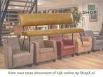 Leren eetkamerbank Solid - Granada Amber (cognac) - Poten, Huis en Inrichting, 150 tot 200 cm, Nieuw, Ophalen of Verzenden, Rechte bank
