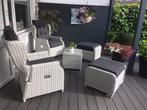 Ibiza lounge tuinstoel verstelbaar wit grijs, Ophalen of Verzenden, Nieuw, Wicker