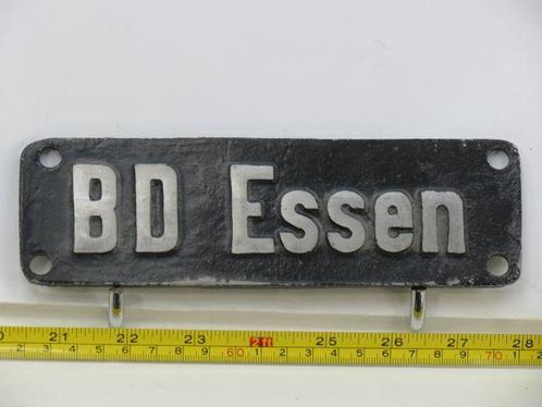 Lokschild BD Essen (Spoorwegen 1:1, grootspoor) (grootspoor), Verzamelen, Spoorwegen en Tramwegen, Overige typen, Gebruikt, Ophalen of Verzenden
