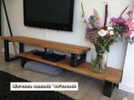 Industriele tv meubels met nieuw of oud eiken wagonplanken, Nieuw, Eikenhout