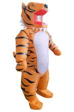 KIMU® Opblaas Kostuum Kinderen Tijger 122 128 134 140 146 15, Kinderen en Baby's, Carnavalskleding en Verkleedspullen, Ophalen of Verzenden