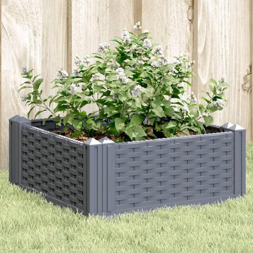 vidaXL Plantenbak met pinnen 42,5x42,5x28,5 cm polypropeen, Tuin en Terras, Bloempotten, Nieuw, Verzenden