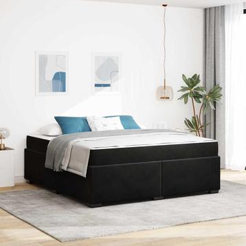 vidaXL Bedframe met matras Zwart 180 x 200 cm Fluweel beschikbaar voor biedingen