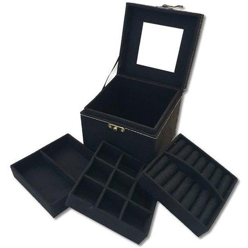 Sieradendoosje / juwelenkistje vierkant zwart, Sieraden, Tassen en Uiterlijk, Overige Accessoires, Nieuw, Verzenden