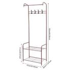 Koffiekleurig Kledingrek – IJzer met 4 Haken en 2 Planken, Huis en Inrichting, Woonaccessoires | Kapstokken, Verzenden, Nieuw