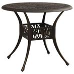 vidaXL Tuintafel 90x90x74 cm gietaluminium bronskleurig, Tuin en Terras, Verzenden, Nieuw, Aluminium