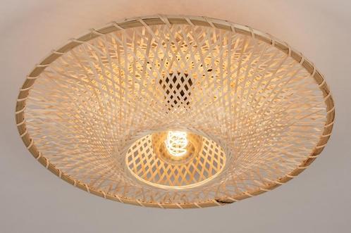 Rietveld Plafondlampen - Bruin, Beige, Naturel - Hout, Rotan, Huis en Inrichting, Lampen | Plafondlampen, Verzenden