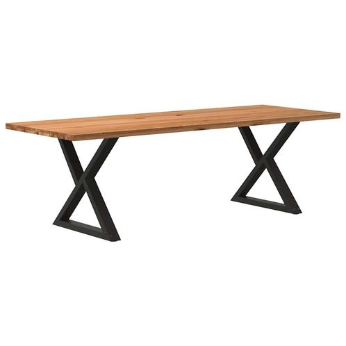 vidaXL Eettafel rechthoekig 240x90x74 cm massief eikenhout, Huis en Inrichting, Tafels | Eettafels, Nieuw, Verzenden