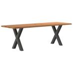 vidaXL Eettafel met natuurlijke rand 240x80x74 cm massief, Huis en Inrichting, Tafels | Eettafels, Verzenden, Nieuw
