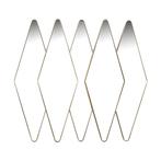 *WOONWINKEL* Dutchbone Kyoko Messing Spiegel Ruit Vorm, Huis en Inrichting, Woonaccessoires | Spiegels, Verzenden, Nieuw
