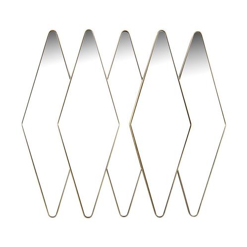 *WOONWINKEL* Dutchbone Kyoko Messing Spiegel Ruit Vorm, Huis en Inrichting, Woonaccessoires | Spiegels, Nieuw, Verzenden