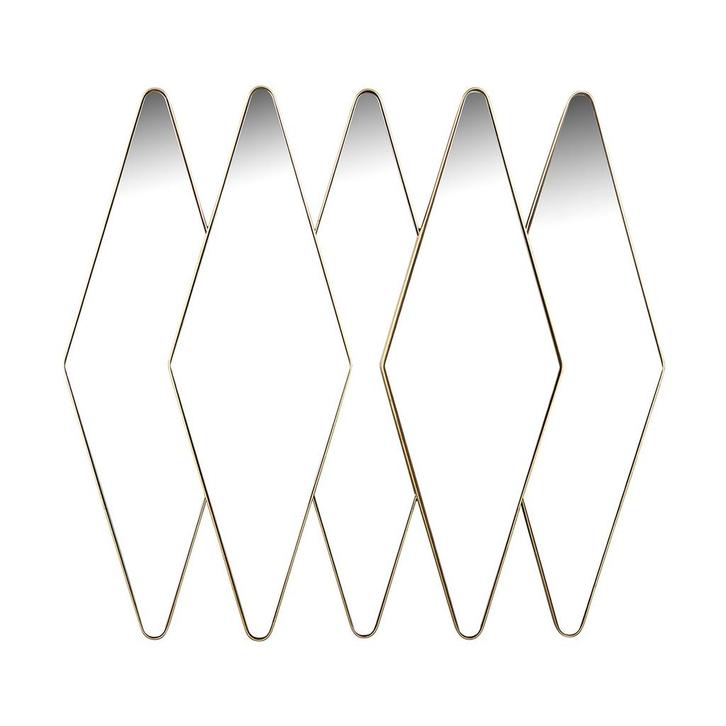 *WOONWINKEL* Dutchbone Kyoko Messing Spiegel Ruit Vorm, Huis en Inrichting, Woonaccessoires | Spiegels, Nieuw, Verzenden