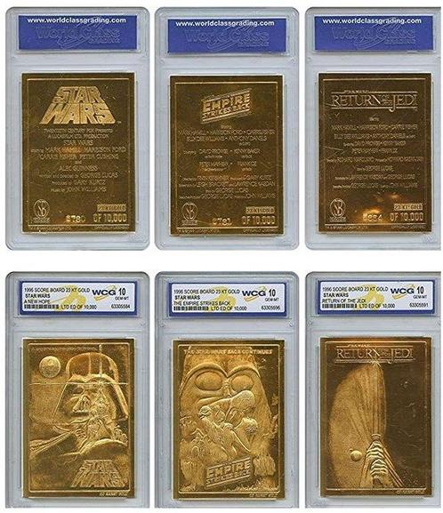 Star Wars ( Lot of 7 ) - Original Gold Cards ( 23K ) - Grade, Verzamelen, Overige Verzamelen