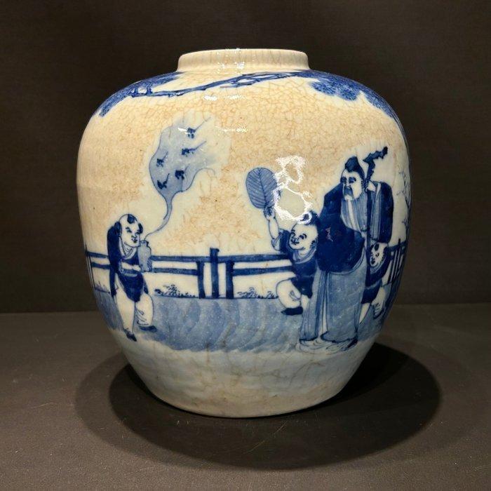 Vaas - Porselein - China - Qing Dynastie (1644-1911) (Zonder, Antiek en Kunst, Antiek | Overige Antiek