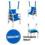 Luxe houten 3 in 1 blauwe meegroei baby schommel en kinder, Ophalen of Verzenden, Nieuw